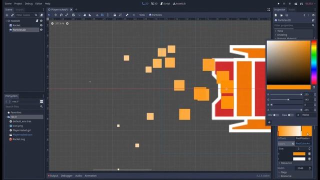 Particles 2d node in Godot! | Adding Fire effect and y position control to my game | Coder Archer смотреть онлайн