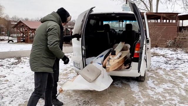 Зимние развлечения - катание на буере смотреть онлайн