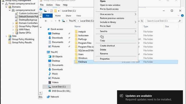 Windows Server 2019: Map a Network Drive via GPO (Group Policy) смотреть онлайн