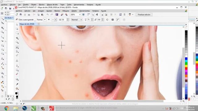 ¿Como Quitar imperfecciones en la piel? con coreldraw x7 смотреть онлайн
