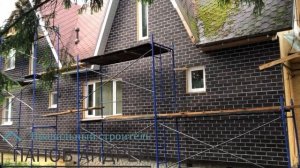 Отделка фасада Хауберг Шотландский кирпич