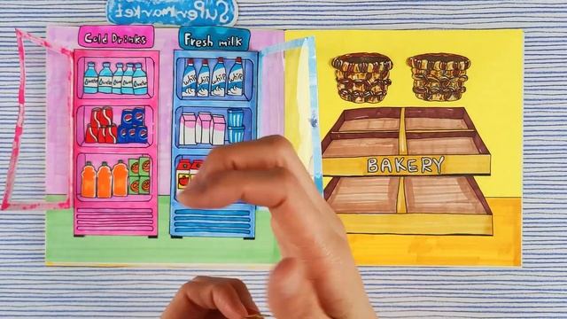 DIY HOW TO MAKE PAPER QUIET BOOK SUPERMARKET / GOING TO THE SUPER MARKET BUYING FOOD смотреть онлайн