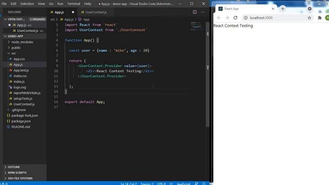 React Context in functional components смотреть онлайн