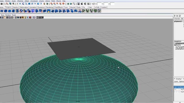 Maya: Deform A Polygon Object To A Target Shape Using NCloth