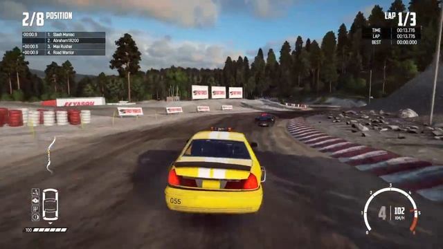Wreckfest Ep 6 and today were driving The yellow crown Vic taxi cab смотреть онлайн
