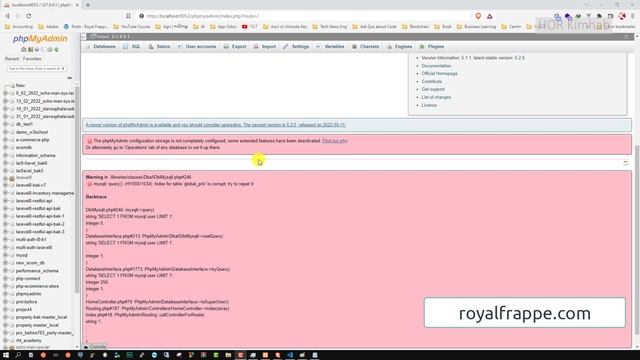 Fix error 1034 HY000 MySQL in Xampp PhpMyAdmin Khmer HKimhab смотреть онлайн
