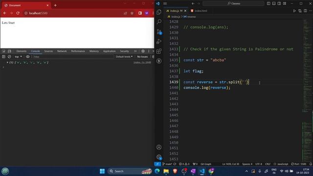 Check if the given String is Palindrome or not in javascript in Hindi #dsa #javascript #strings смотреть онлайн