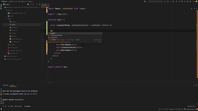 How to create a simple React Js Counter App using functional component. смотреть онлайн
