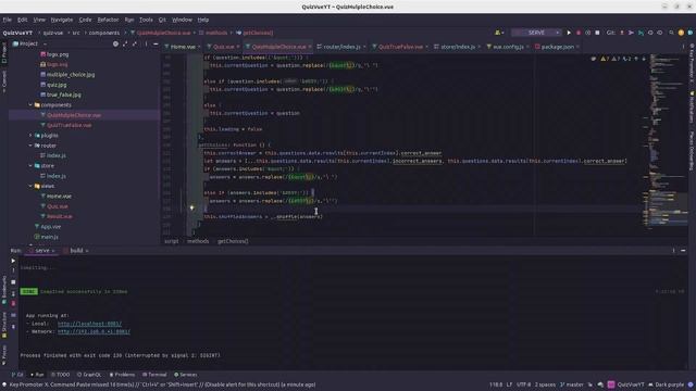 Build a Quiz Vue.js App with Vuetify and Vuex Part 2 смотреть онлайн