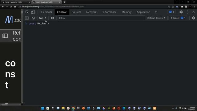 JavaScript - Const Declaration. смотреть онлайн