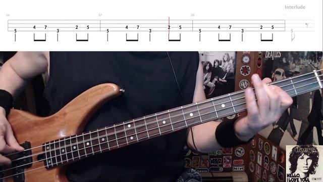 Hello, I Love You by The Doors - Bass Cover with Tabs Play-Along смотреть онлайн