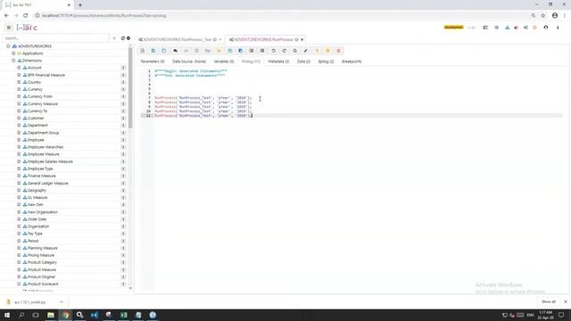 TM1 Function, RunProcess (TurboIntegrator) смотреть онлайн