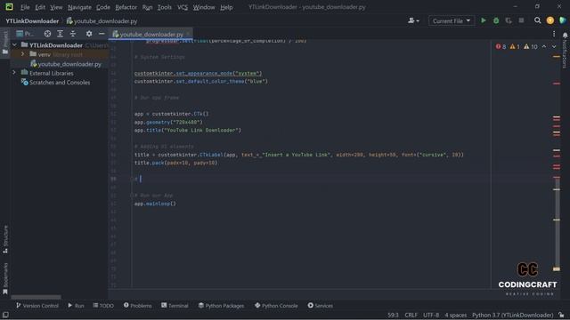Building a YouTube Downloader with Python and Tkinter | Convert to .exe | Coding Craft смотреть онлайн