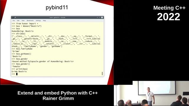 Extend and Embed Python with C++ - Rainer Grimm - Meeting C++ 2022 смотреть онлайн