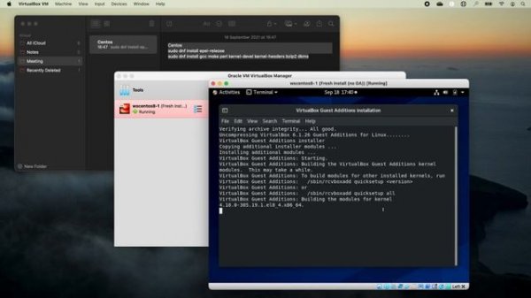 VirtualBox guest additions in CentOS VM (shared folders and clipboard)
