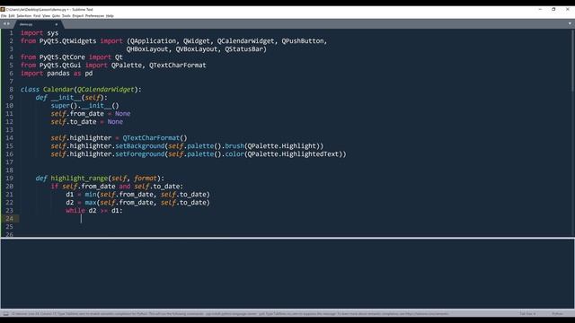 How To Use Calendar Widget To Select A Date Range | PyQt5 Tutorial смотреть онлайн