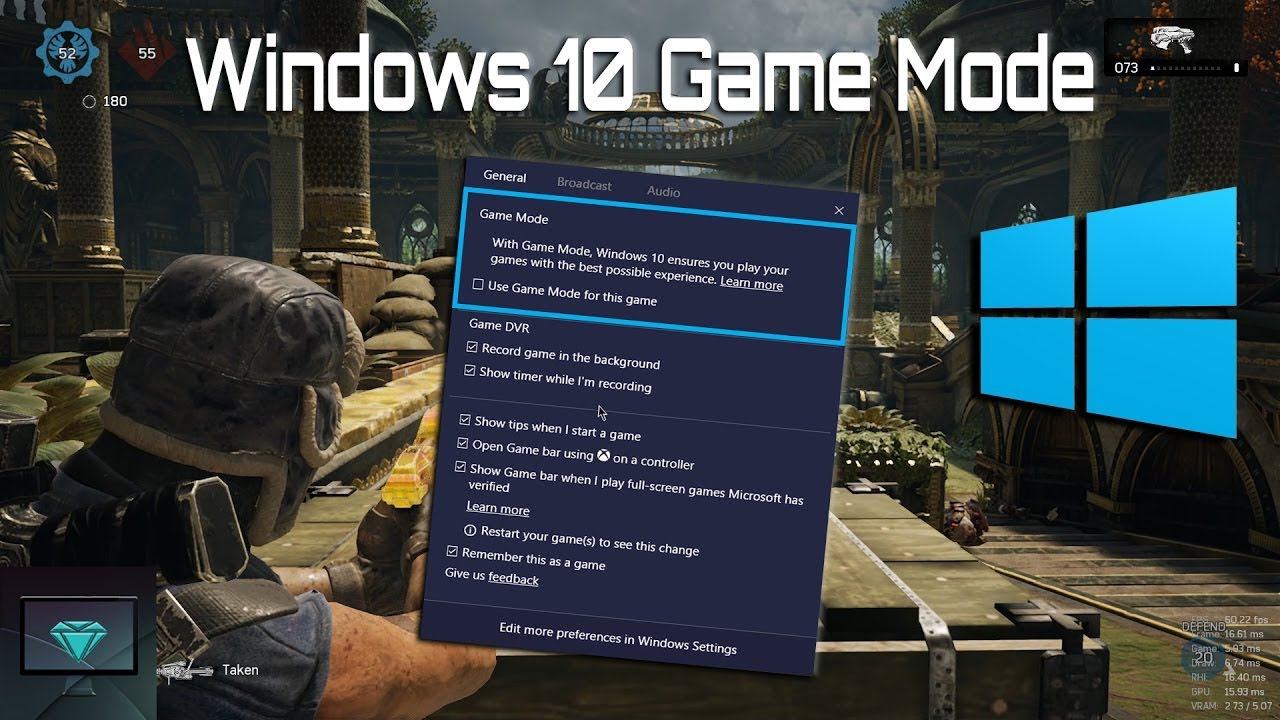 Как включить игровой режим в Windows 10. смотреть онлайн
