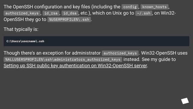 .ssh/config File For Windows 10's SSH?