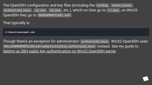 .ssh/config file for Windows 10's SSH?