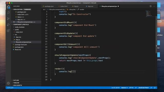 React : Component Life Cycle смотреть онлайн