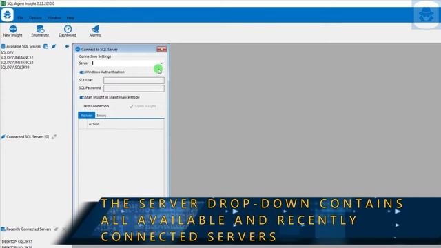 SQL Agent Insight 101 Series - Connecting to a SQL Server Instance смотреть онлайн