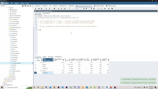 POSTGRESQL Tutorial for beginners - FULL JOIN + Exercise смотреть онлайн