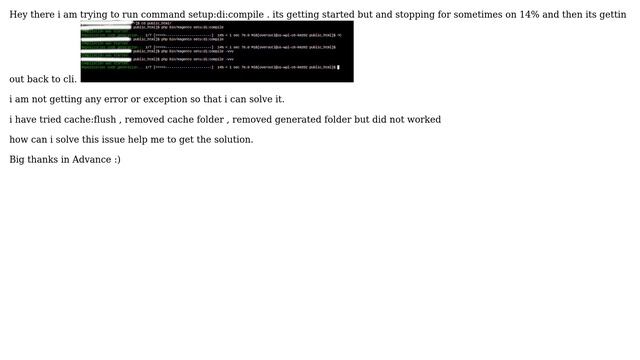 Magento: Magento 2.3.2: setup:di:compile not working getting out in command line after 14% смотреть онлайн