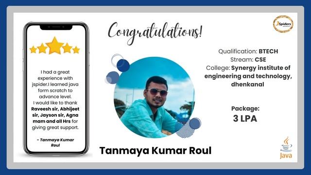 Student Successfully Placed | Java Full Stack Development | Jspiders Marathahalli | Tanmaya Kumar смотреть онлайн