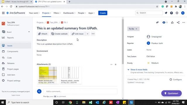 UiPath - Jira Software Automation Through API Tokens смотреть онлайн