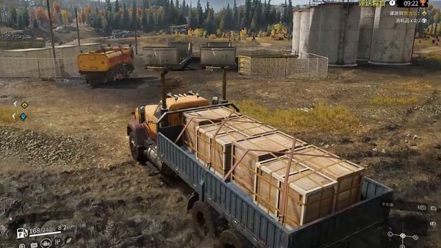 SnowRunner - GMC MH9500 Unload Wooden Boxes @ Black River смотреть онлайн