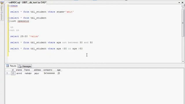 Part 5 Operators in Sql Server in hindi смотреть онлайн