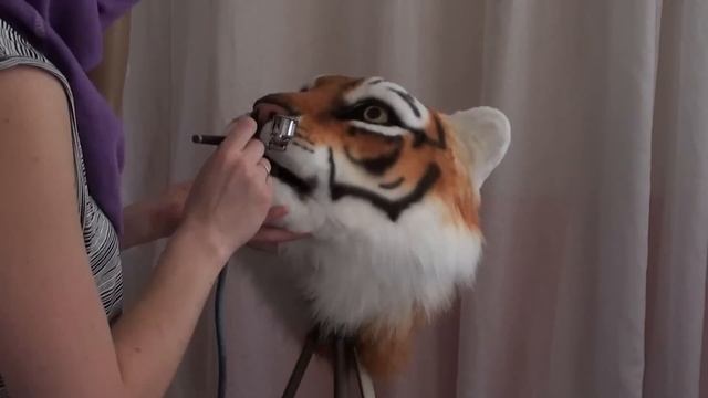 Painting Tiger head/Покраска головы тигра смотреть онлайн
