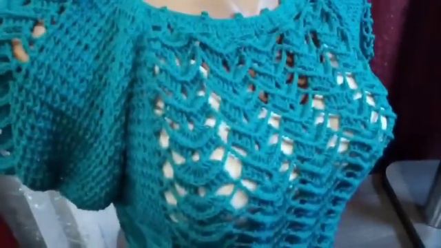 Ажурная кофточка крючком. Openwork blouse crochet смотреть онлайн