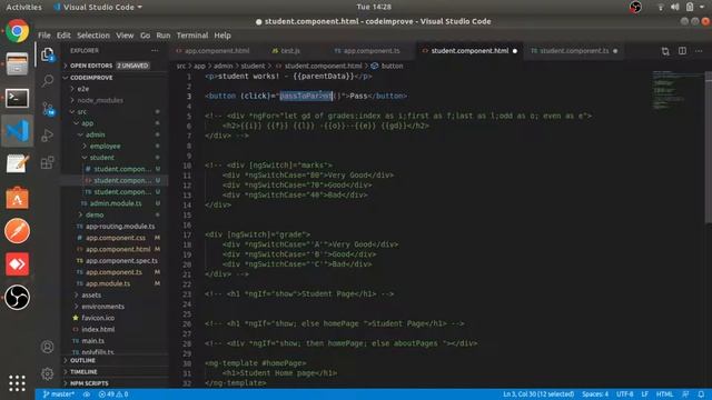 Component Interaction | Input, Ouput & EventEmitter | Part #15 | Angular 10/11 tutorial in Hindi смотреть онлайн
