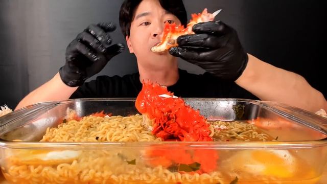 KING CRAB RAMEN MUKBANG SEAFOOD & NOODLES EATING SHOW 킹크랩 라면 먹방 帝王蟹 タラバガニ キンクレプ ปูยักษ์ смотреть онлайн