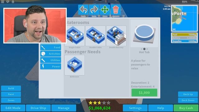 BUYING A NEW HUGE SHIP - Roblox Cruise Ship Tycoon #6 смотреть онлайн