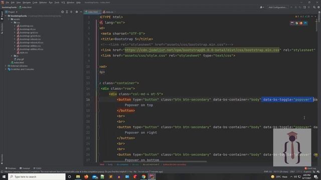 Popovers in bootstrap 5|Popovers Dismiss on next click|Popovers Disabled elements|Popovers Variable смотреть онлайн
