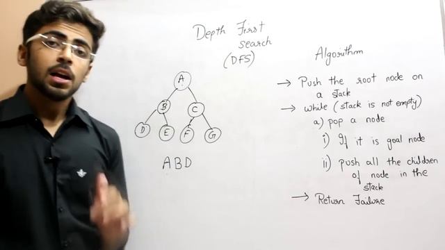 Depth First search (DFS) | Depth limited search(DLS ) | Artificial Intelligence | (Eng-Hindi) #11 смотреть онлайн