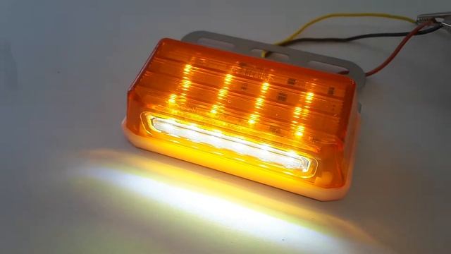 2063 Комплект габаритные огни катафоты на грузовик 12V оранжевые