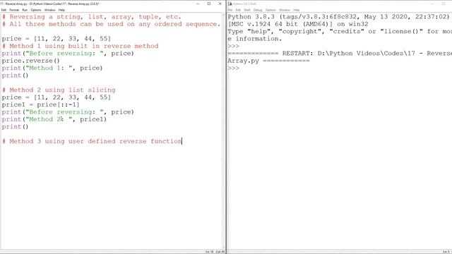 3 Ways to Reverse a List/String/Array in Python смотреть онлайн