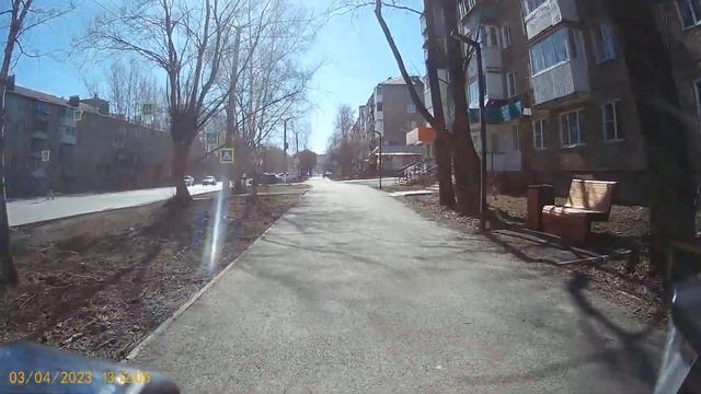 Видео за 03.04.2023 года Еду в сторону дома вид передней камеры