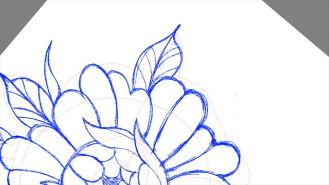 How to draw a Peony (Tattoo Style) Timelapse | Sketching and Inking Step by step смотреть онлайн