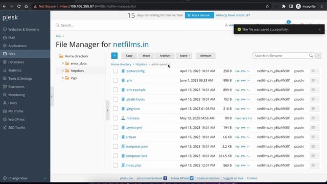 Admin panel setup pn server using Plesk panel смотреть онлайн