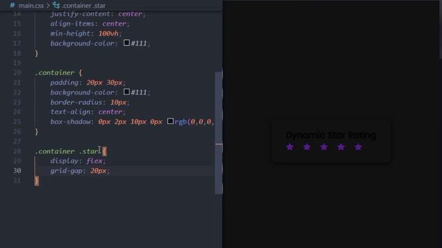 How to Create a Dynamic Star Rating in HTML CSS & JavaScript смотреть онлайн