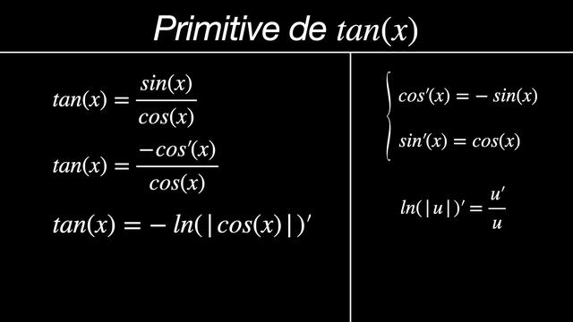 Une minute pour trouver une primitive de tan(x). смотреть онлайн