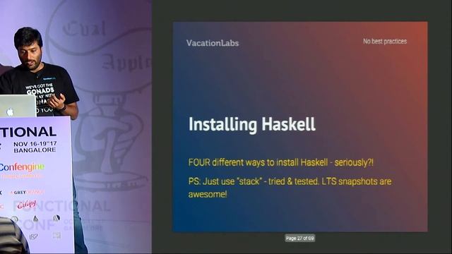 Real-world Haskell: Good, Bad, & Ugly by Saurabh Nanda at Functional Conf 2017 смотреть онлайн