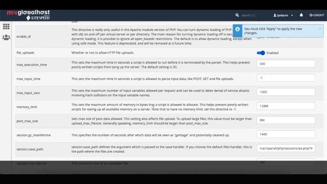 Increase Upload Limit in MultiPHP INI Editor cPanel | Step by Step | For Beginners | myglobalHOST смотреть онлайн
