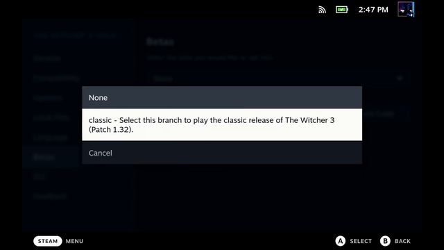 How to Rollback The Witcher 3: Wild Hunt to the Original Version on Steam Deck & PC смотреть онлайн