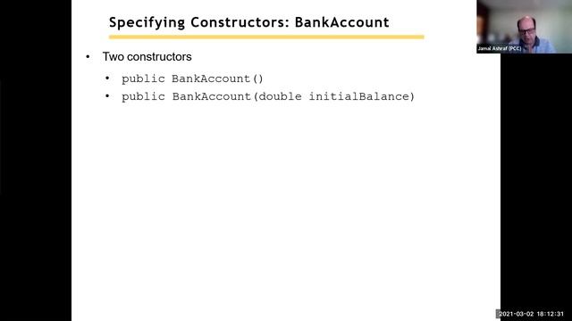 Big Java Chapter 3 Section 2 part 1 Specifying the Public Interface of a Class смотреть онлайн