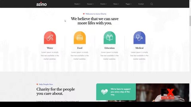 Azino - Nonprofit Charity Vue Nuxt Template NuxtJs Non-profit